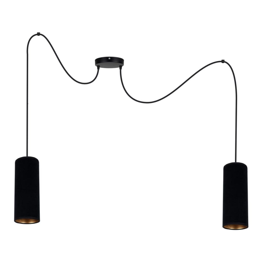 Luster na lanku AVALO 2xE27/60W/230V pavúk čierna