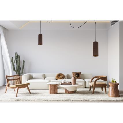 Luster na lanku AVALO 2xE27/60W/230V pavúk hnedá/medená