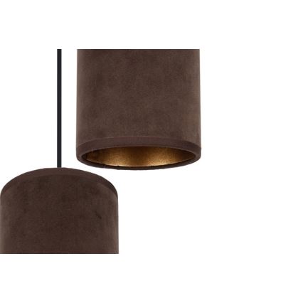 Luster na lanku AVALO 2xE27/60W/230V pavúk hnedá/medená