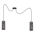 Luster na lanku AVALO 2xE27/60W/230V pavúk šedá/čierna