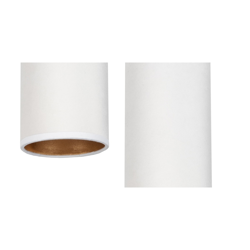 Luster na lanku AVALO 2xE27/60W/230V pr. 20 cm biela/medená