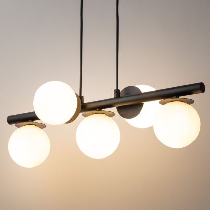 Luster na lanku AVOLA 5xG9/12W/230V čierna