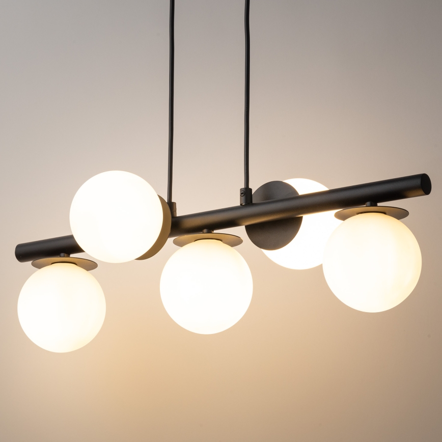 Luster na lanku AVOLA 5xG9/12W/230V čierna