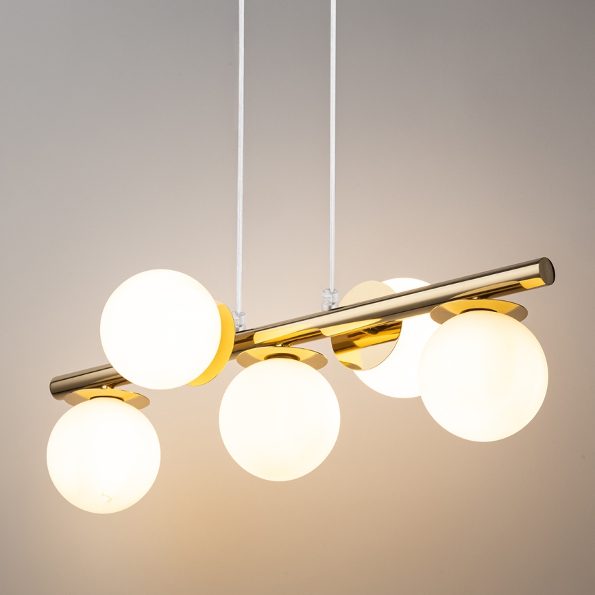 Luster na lanku AVOLA 5xG9/12W/230V zlatá