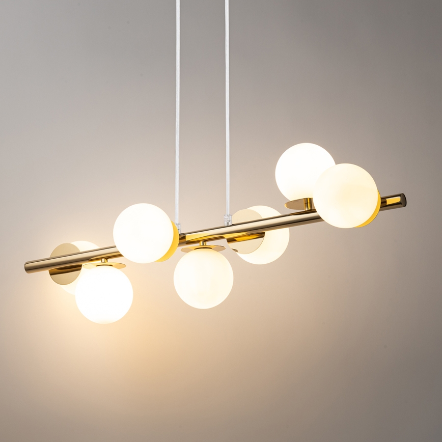 Luster na lanku AVOLA 7xG9/12W/230V zlatá