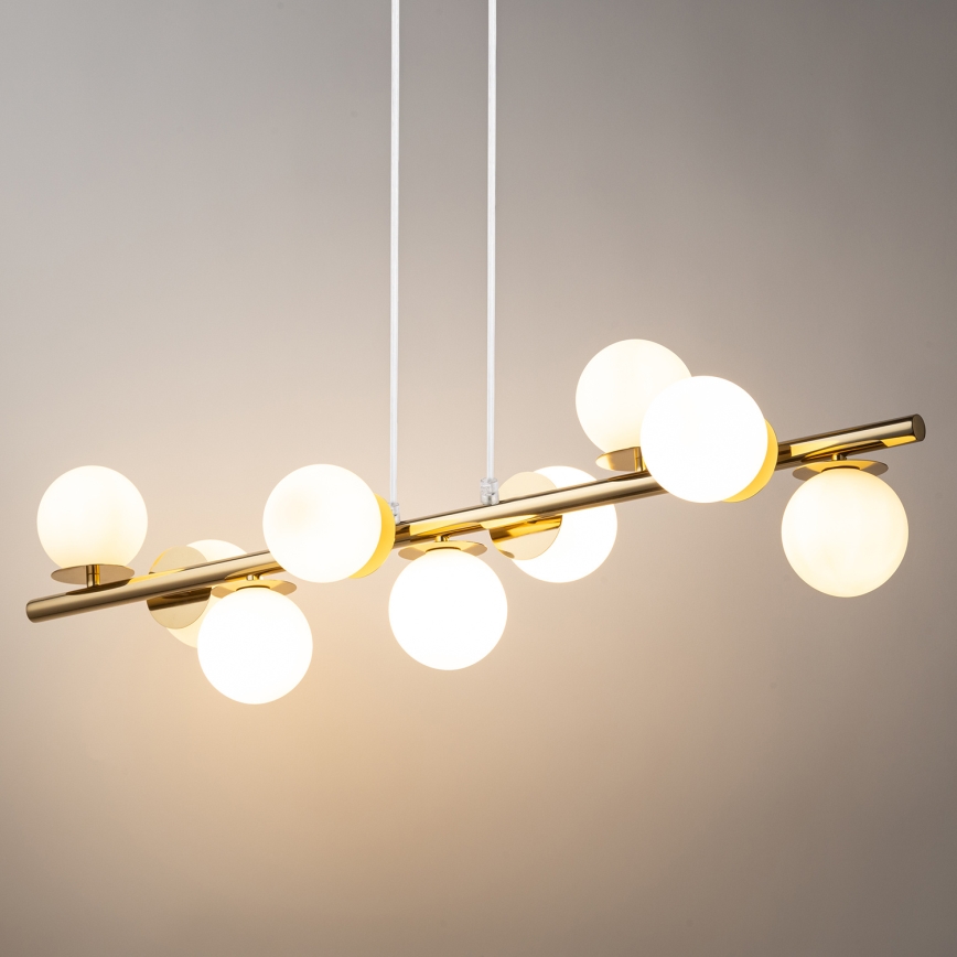 Luster na lanku AVOLA 9xG9/12W/230V zlatá