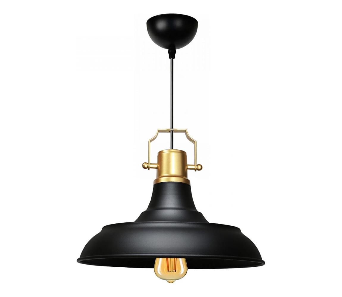 Luster na lanku AYD 1xE27/40W/230V čierna/zlatá 780SGN4605