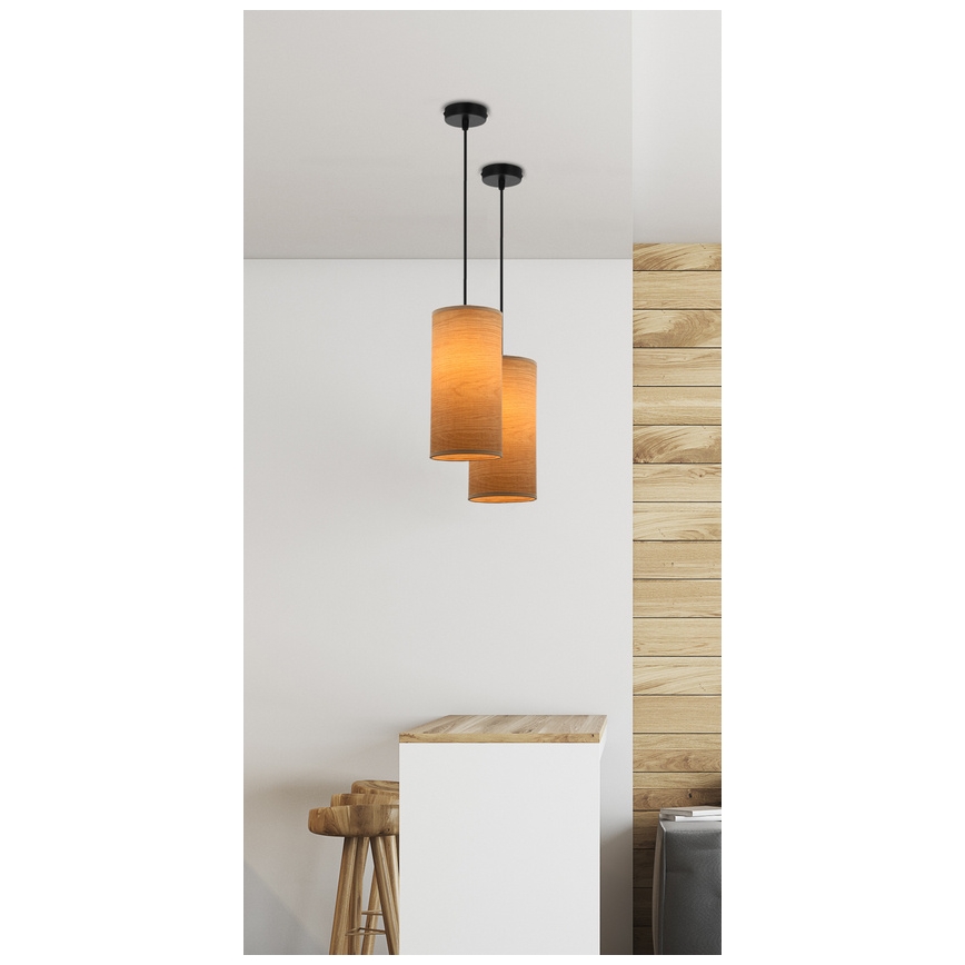 Luster na lanku BALLO 1xE27/60W/230V hnedá