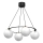 Luster na lanku BALLO 4xE27/15W/230V čierna/biela
