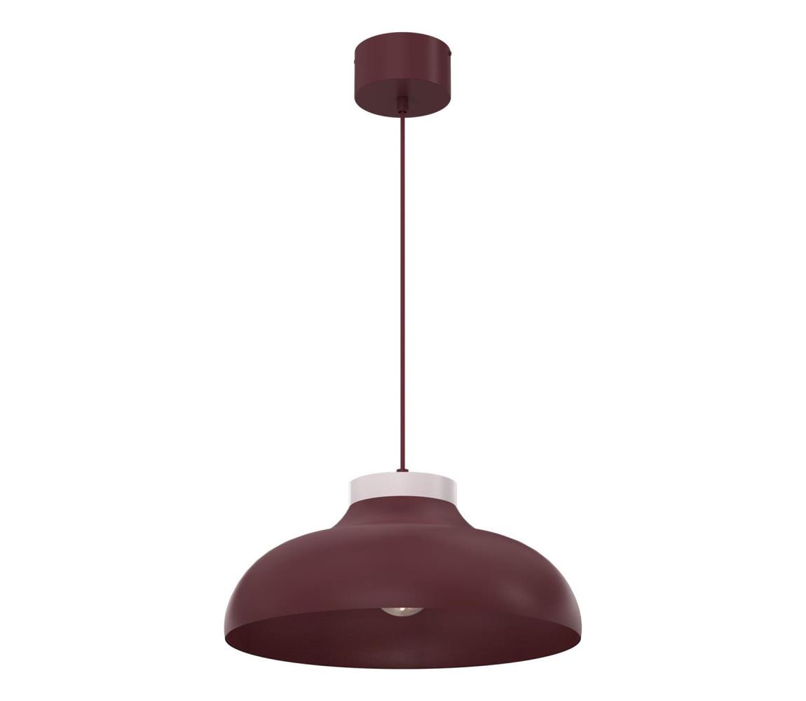 Luster na lanku BASCA 1xE27/15W/230V bordový/krémový 8489A