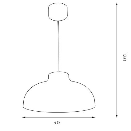 Luster na lanku BASCA 1xE27/60W/230V čierna/zlatá