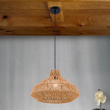 Luster na lanku BASKET 1xE27/40W/230V pr. 40 cm konope