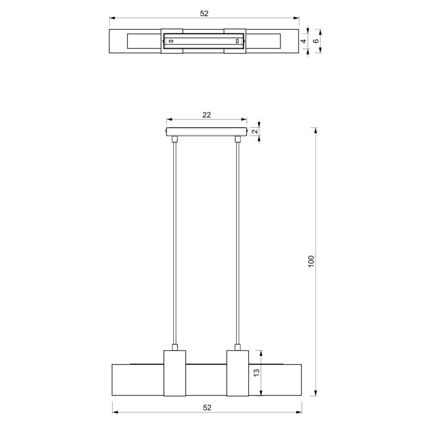 Luster na lanku BELEN 3xGU10/8W/230V