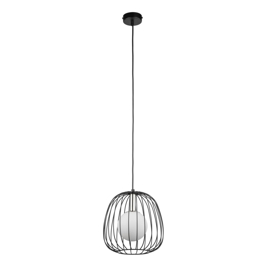 Luster na lanku BELL 1xG9/12W/230V pr. 24 cm čierna/lesklý chróm