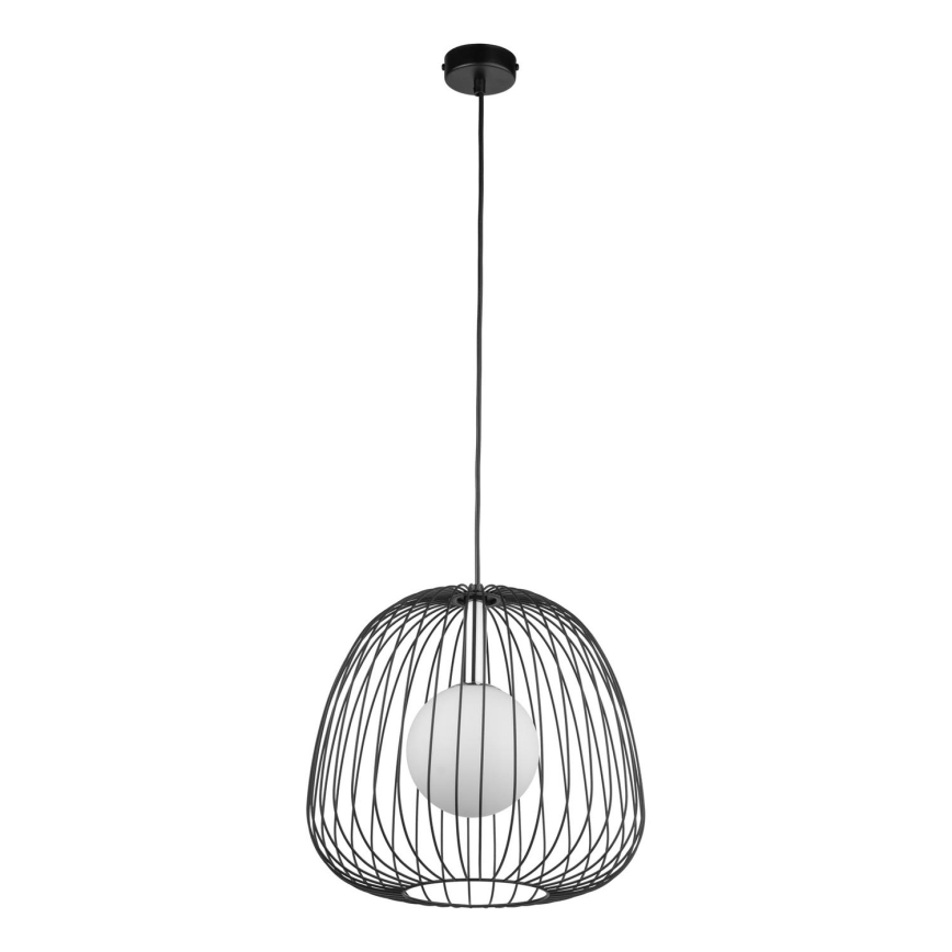 Luster na lanku BELL 1xG9/12W/230V pr. 33 cm čierna/lesklý chróm