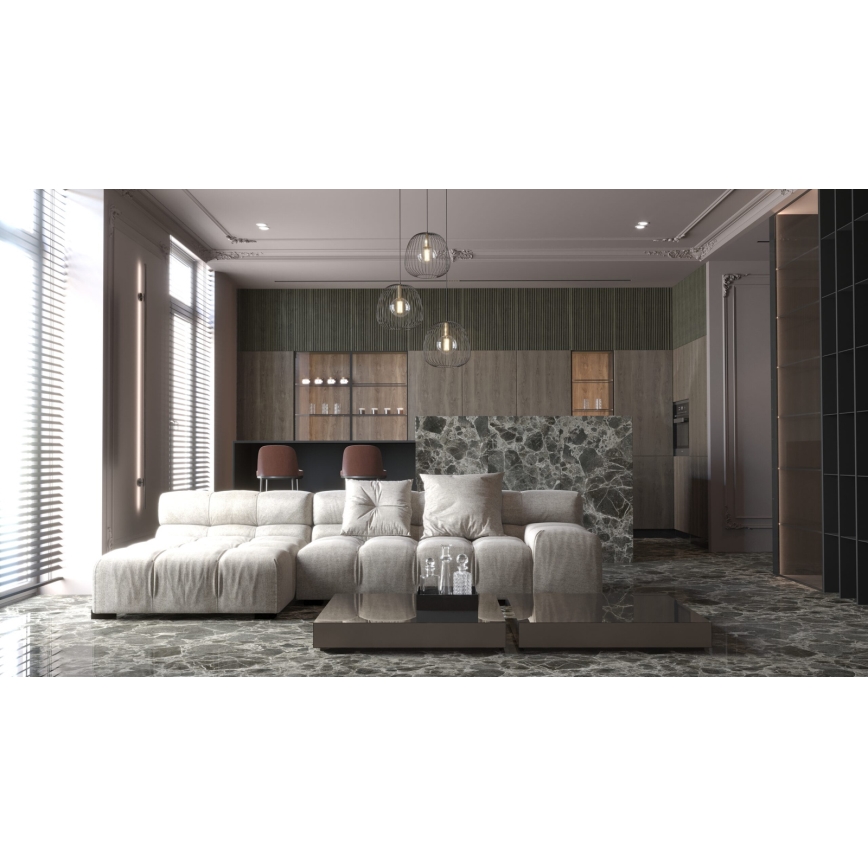 Luster na lanku BELL 3xG9/12W/230V čierna/zlatá