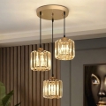 Luster na lanku BELLA 3xE27/40W/230V zlatý