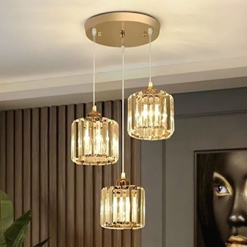 Luster na lanku BELLA 3xE27/40W/230V zlatý