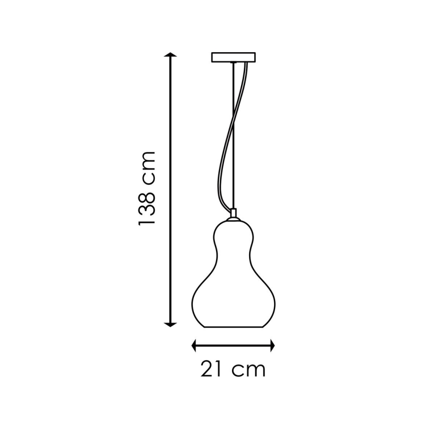 Luster na lanku BELLO 1xE27/40W/230V pr. 21 cm chróm