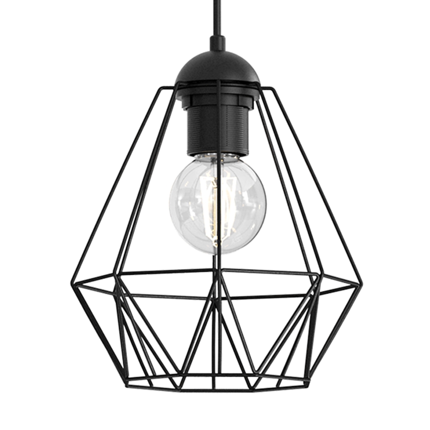 Luster na lanku BERGEN 5xE27/60W/230V čierna
