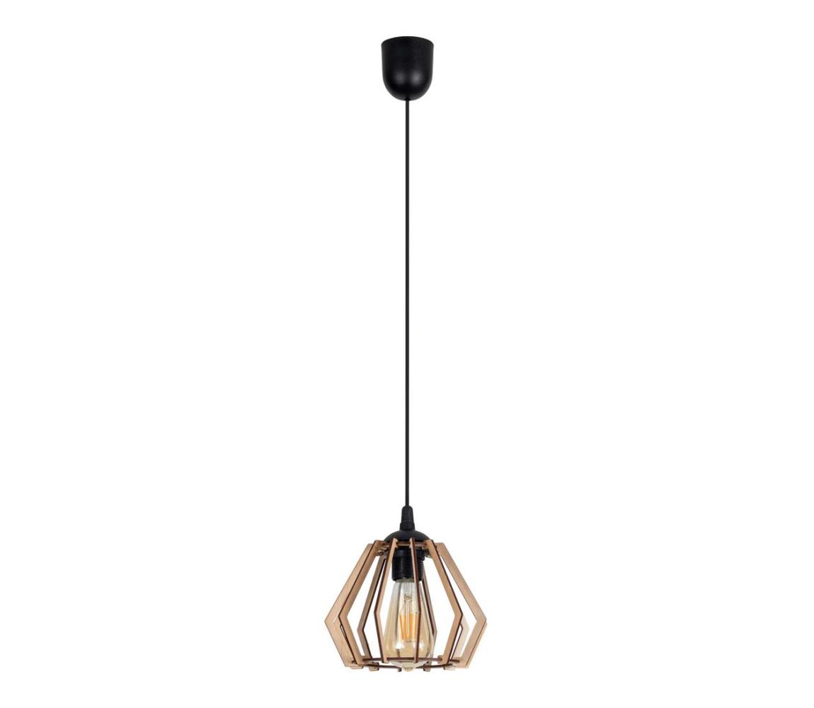  Luster na lanku BERGO 1xE27/60W/230V čierna 0001