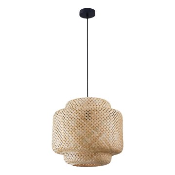 Luster na lanku BERTA 1xE27/20W/230V pr. 40 cm bambus