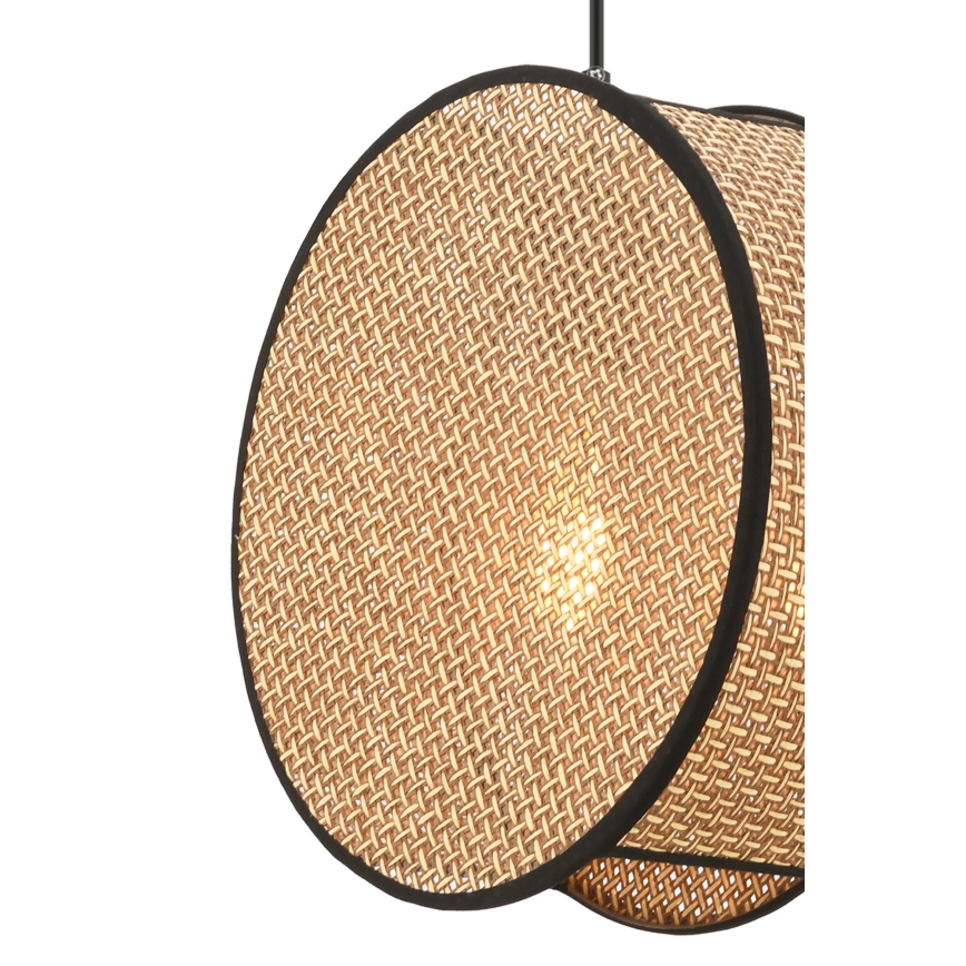 Luster na lanku BIG DRUM 1xE27/60W/230V hnedá/čierna