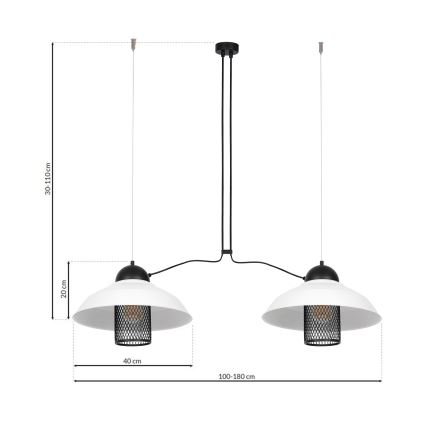 Luster na lanku BJORN 2xE27/60W/230V