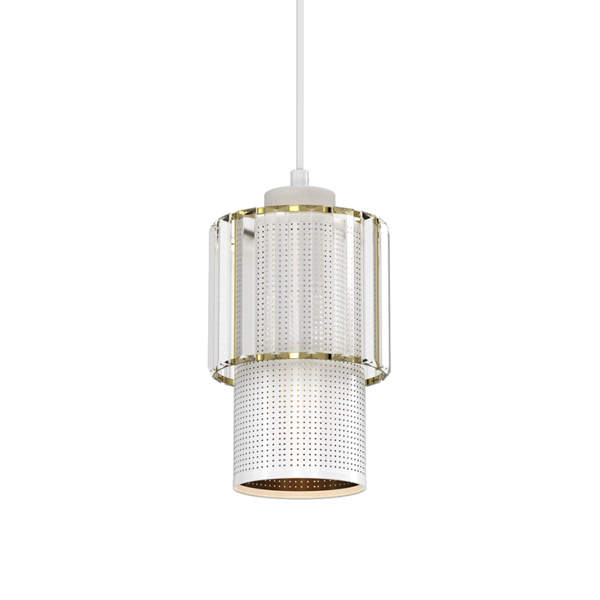Luster na lanku BLANCO 1xE27/60W/230V biela