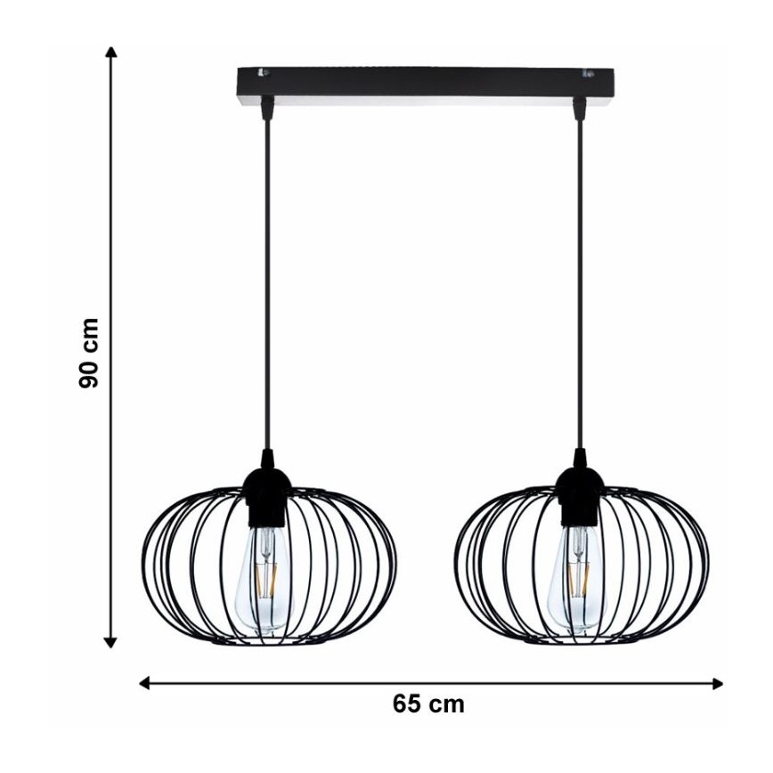 Luster na lanku BOCCA 2xE27/60W/230V