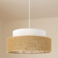 Luster na lanku BOHO 1xE27/60W/230V biela/béžová