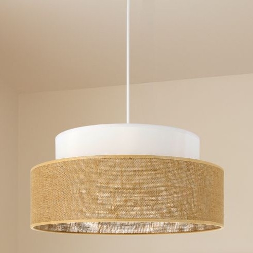 Luster na lanku BOHO 1xE27/60W/230V biela/béžová