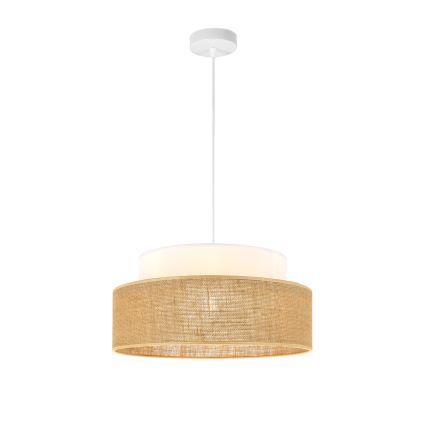 Luster na lanku BOHO 1xE27/60W/230V biela/béžová