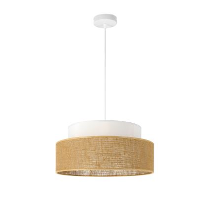 Luster na lanku BOHO 1xE27/60W/230V biela/béžová