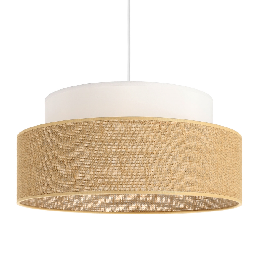 Luster na lanku BOHO 1xE27/60W/230V biela/béžová