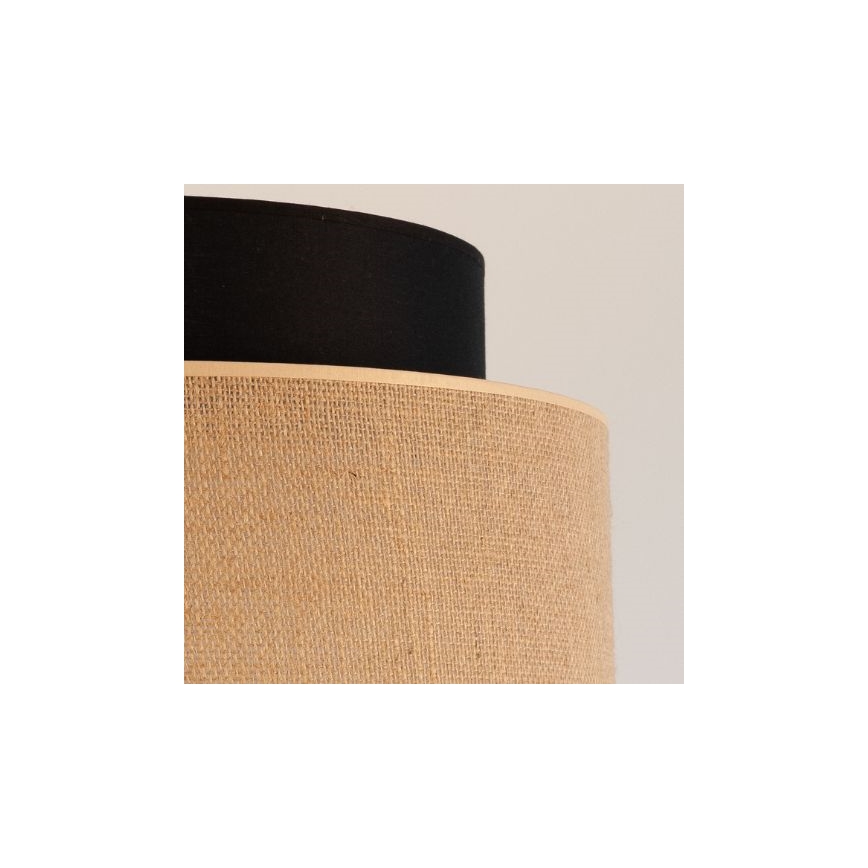 Luster na lanku BOHO 1xE27/60W/230V čierna/béžová