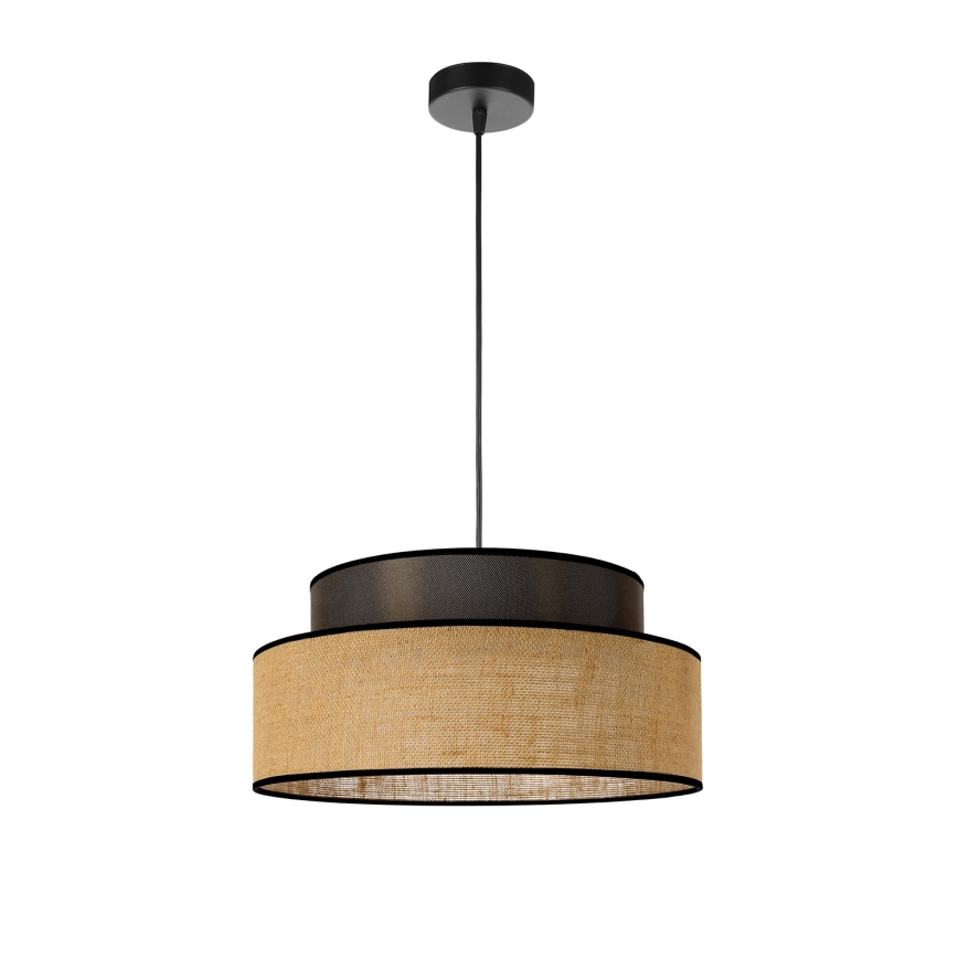 Luster na lanku BOHO 1xE27/60W/230V hnedá/béžová