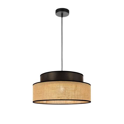 Luster na lanku BOHO 1xE27/60W/230V hnedá/béžová