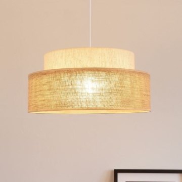 Luster na lanku BOHO 1xE27/60W/230V krémová/béžová