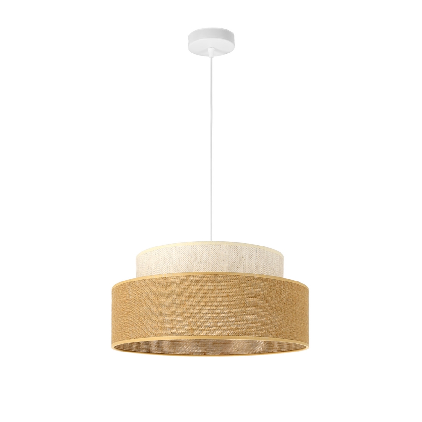 Luster na lanku BOHO 1xE27/60W/230V krémová/béžová