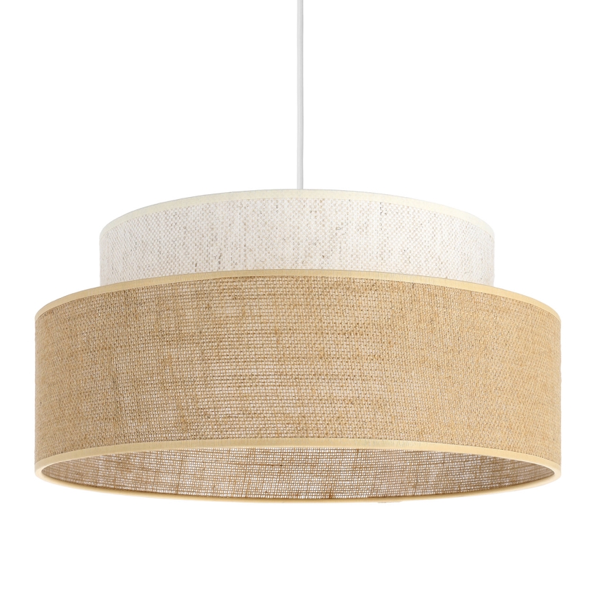 Luster na lanku BOHO 1xE27/60W/230V krémová/béžová