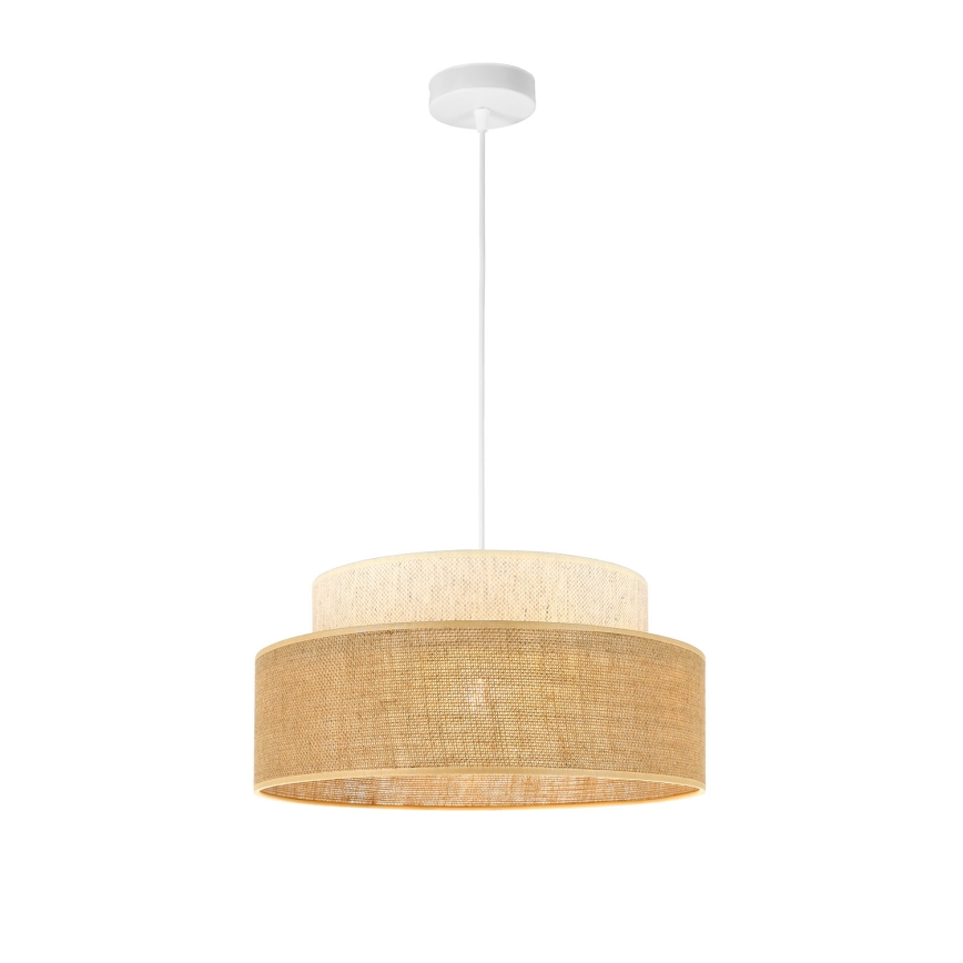 Luster na lanku BOHO 1xE27/60W/230V krémová/béžová