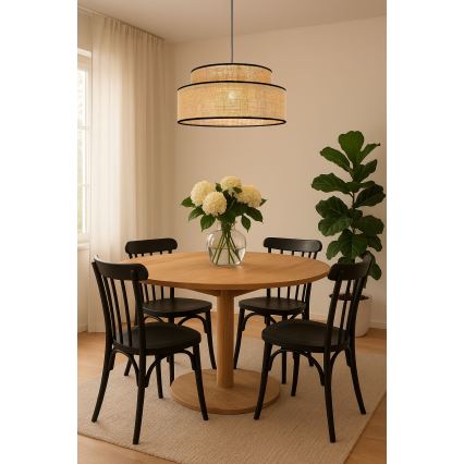 Luster na lanku BOHO 1xE27/60W/230V pr. 40 cm béžová