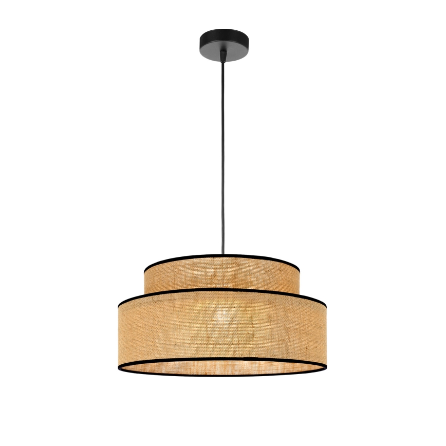 Luster na lanku BOHO 1xE27/60W/230V pr. 40 cm béžová