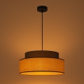 Luster na lanku BOHO 1xE27/60W/230V pr. 40 cm hnedá/béžová