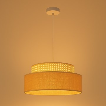 Luster na lanku BOHO 1xE27/60W/230V pr. 40 cm ratan