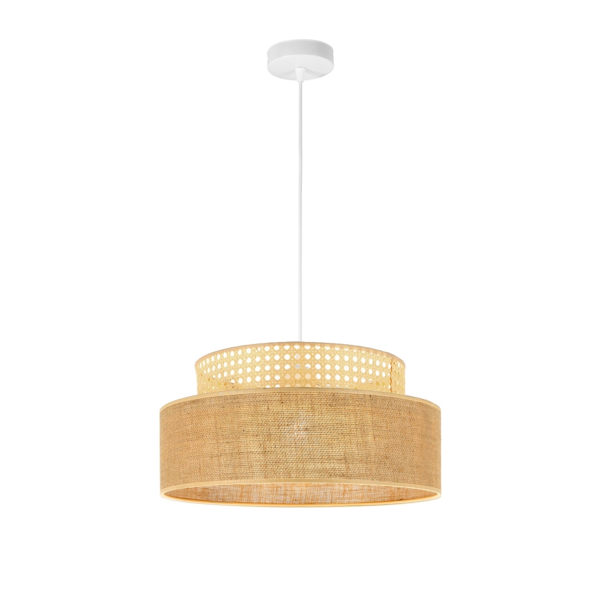 Luster na lanku BOHO 1xE27/60W/230V pr. 40 cm ratan