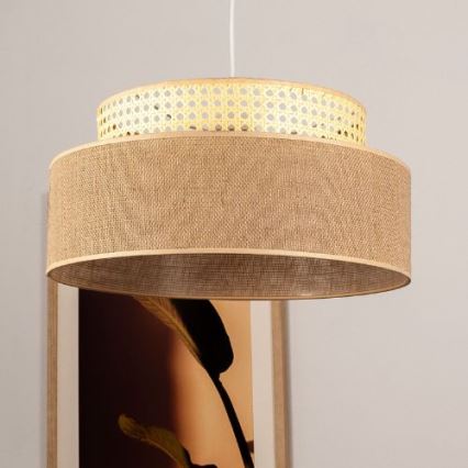 Luster na lanku BOHO 1xE27/60W/230V ratan