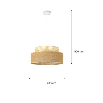 Luster na lanku BOHO 1xE27/60W/230V ratan