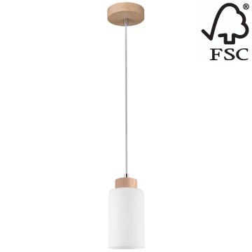 Luster na lanku BOSCO 1xE27/60W/230V dub – FSC certifikované